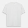 View 1 of product The Turnbull & Asser White Short-sleeve Pyjama Shirt is shown laid flat on a white background, featuring a plain, logo-free design for effortless comfort and classic loungewear style.