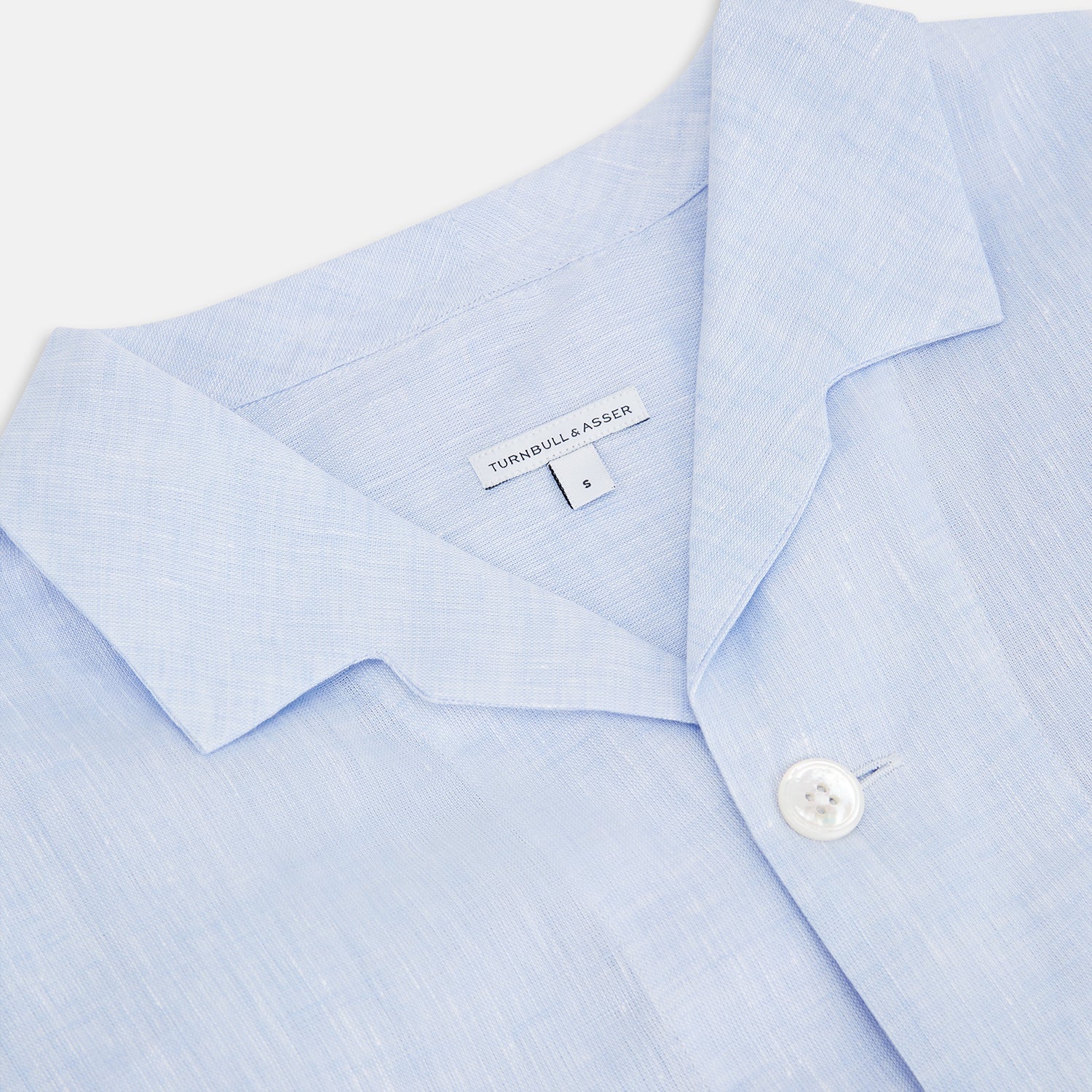 View 2 of product Pale Blue Linen Pyjama Shirt