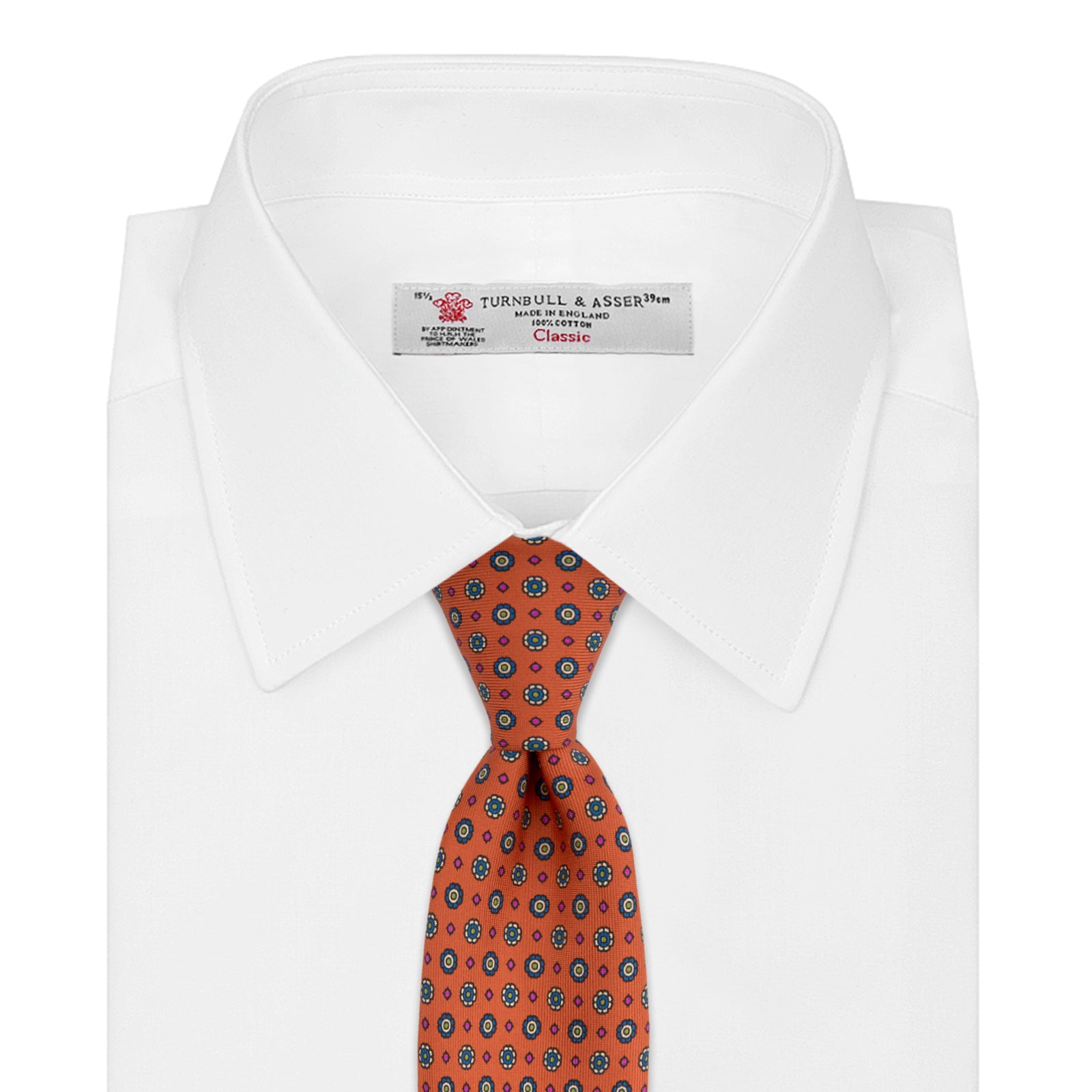 View 2 of product The Great Gatsby Orange Printed Silk Tie