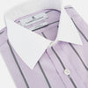 View 2 of product Lilac Track Stripe Shirt with Contrast T&A Collar and Cuffs