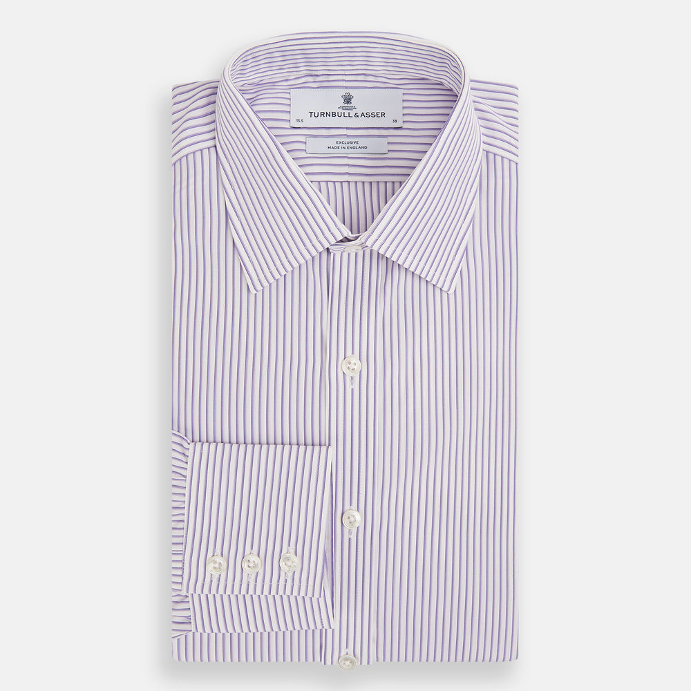 Purple Shadow Stripe Mayfair Shirt