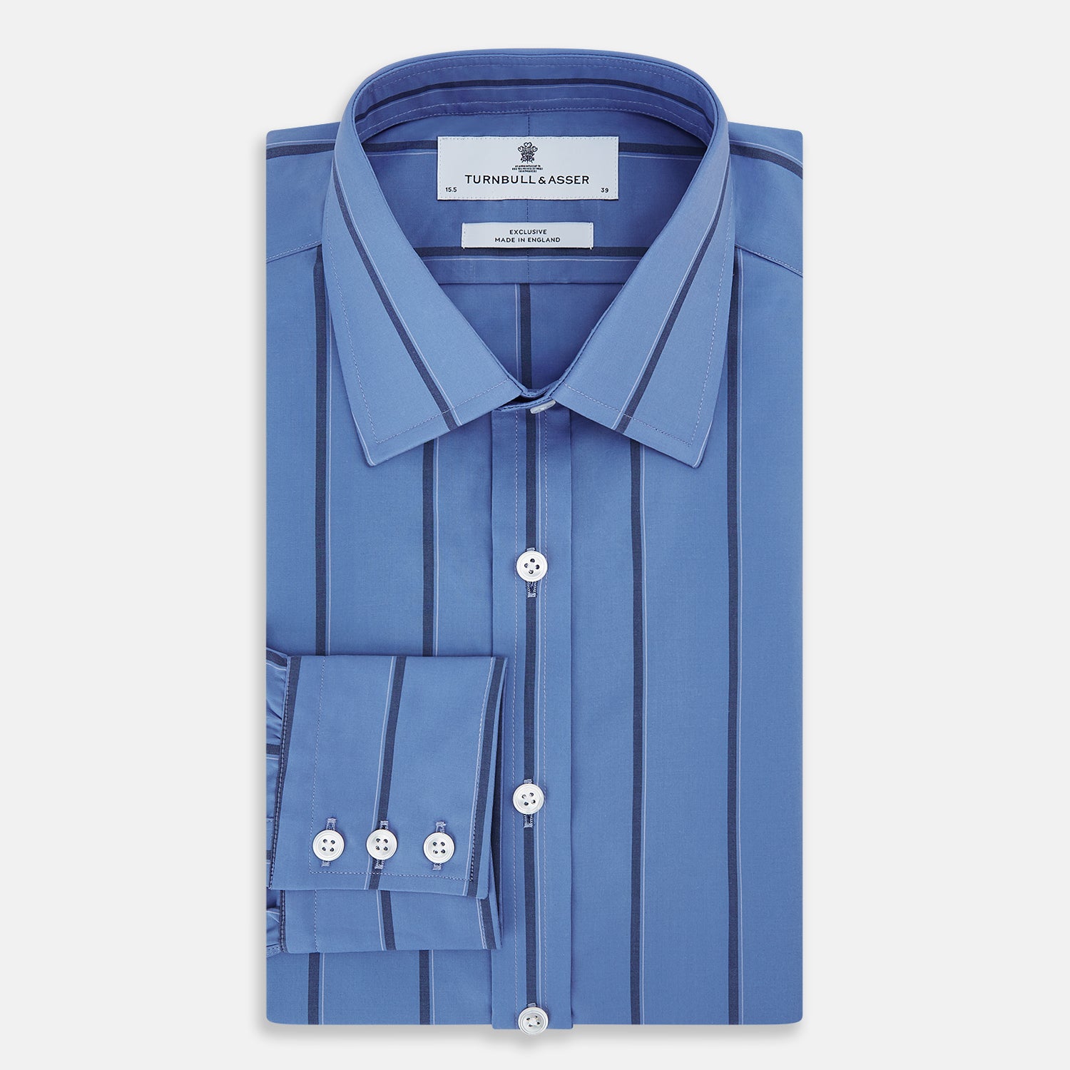View 5 of product Colony Blue Track Stripe Mayfair Shirt