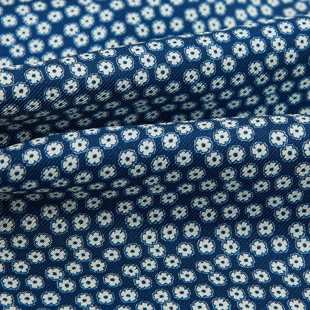Azzurro Flower Patterned Silk Cravat