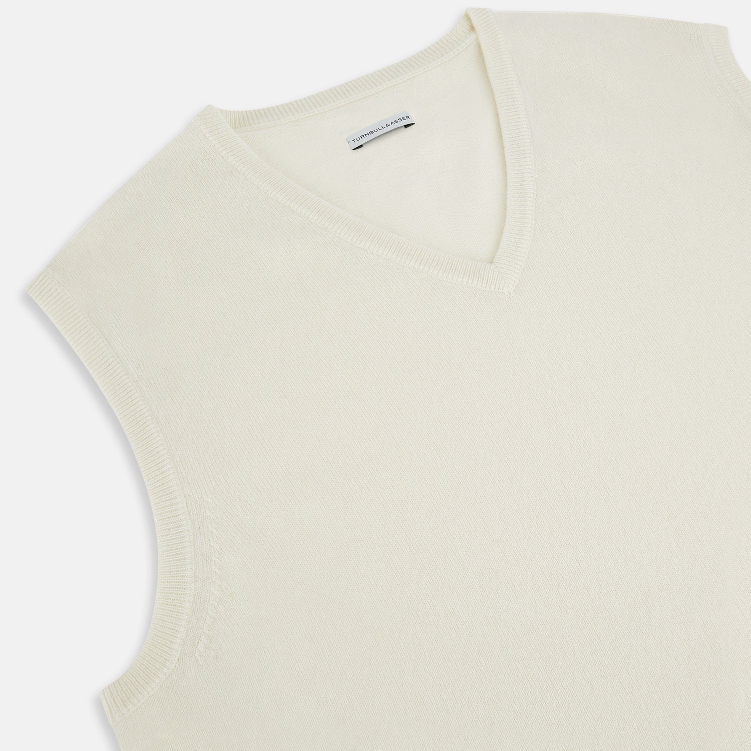 View 2 of product Ivory Cashmere V-neck Vest