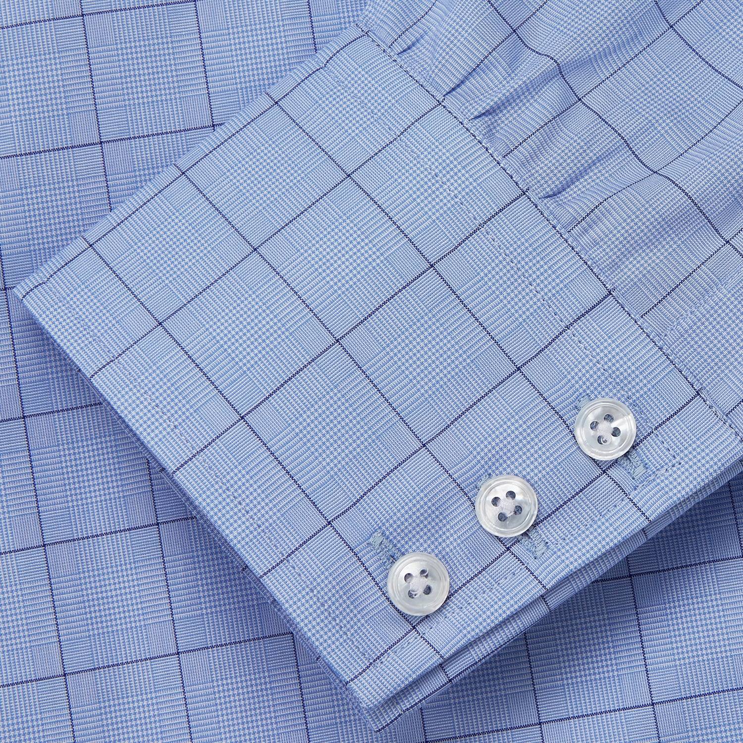 View 4 of product Blue Prince of Wales Check Mayfair Shirt