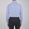 View 6 of product Blue Prince of Wales Check Shirt with T&A Collar and 3-Button Cuffs