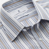 View 2 of product Sand Multi Stripe Regular Fit Shirt with T&A Collar & 3 Button Cuffs