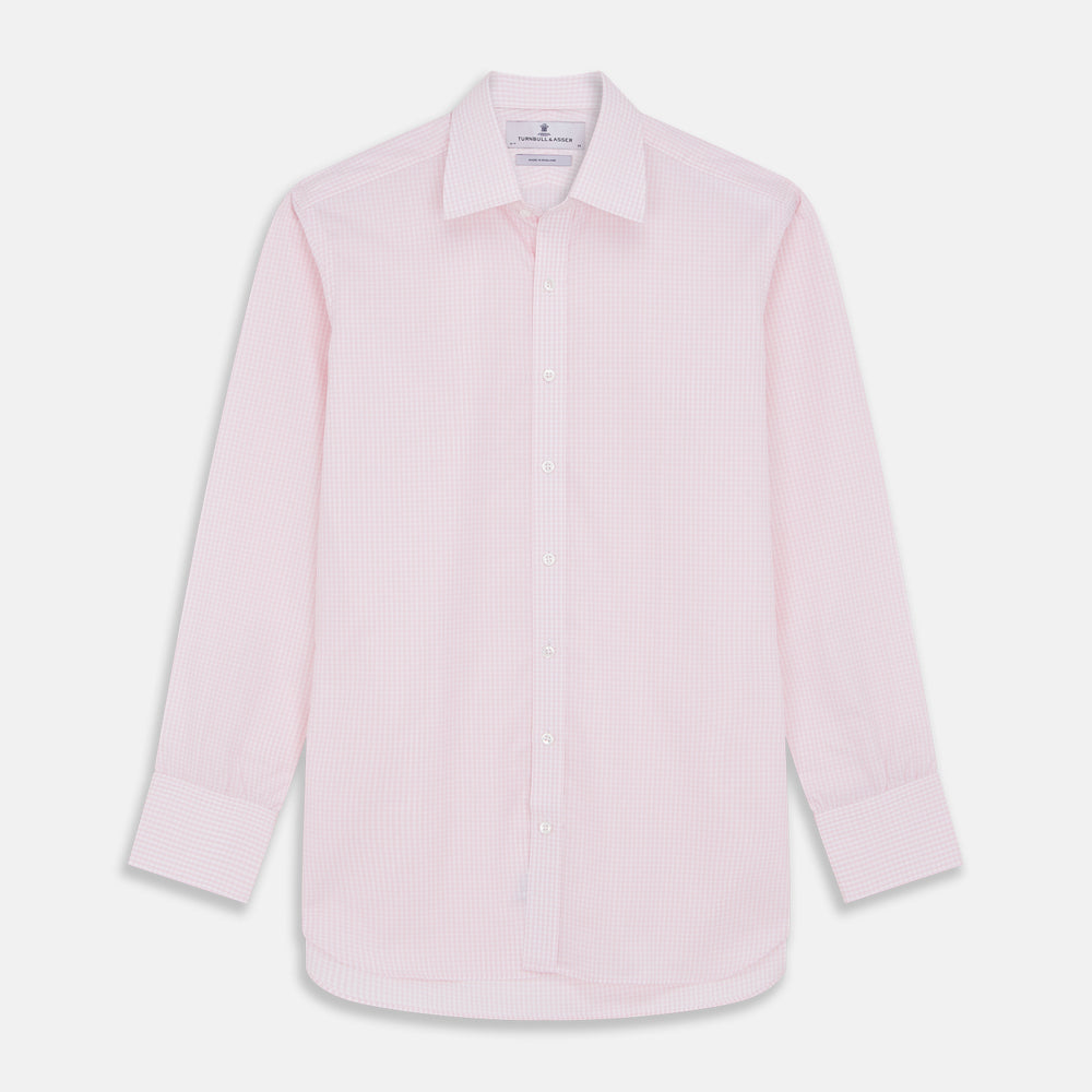 Pink Windowpane Check Mayfair Shirt