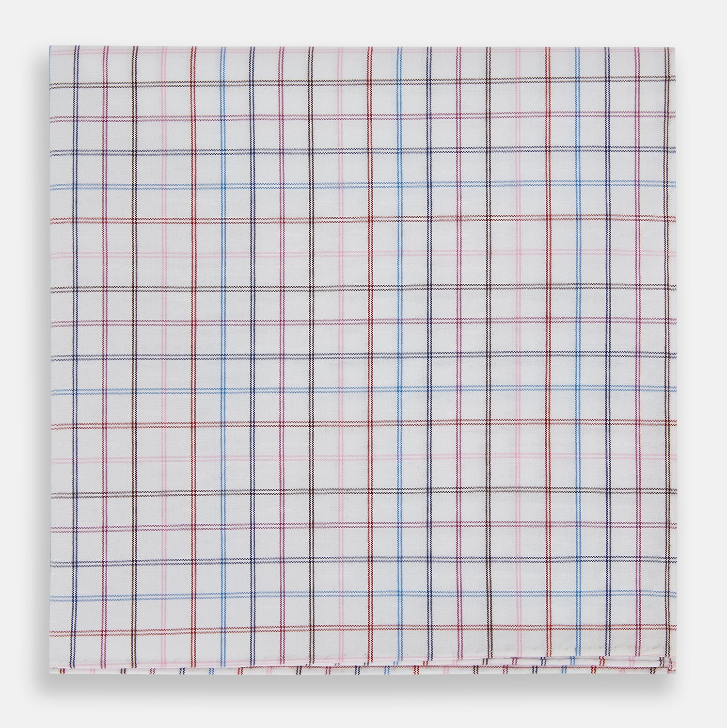 View 1 of product Hand Rolled Multi Graph Check Handkerchief