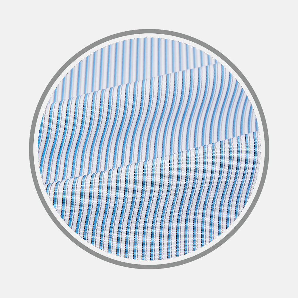 PALE BLUE PINSTRIPE FABRIC