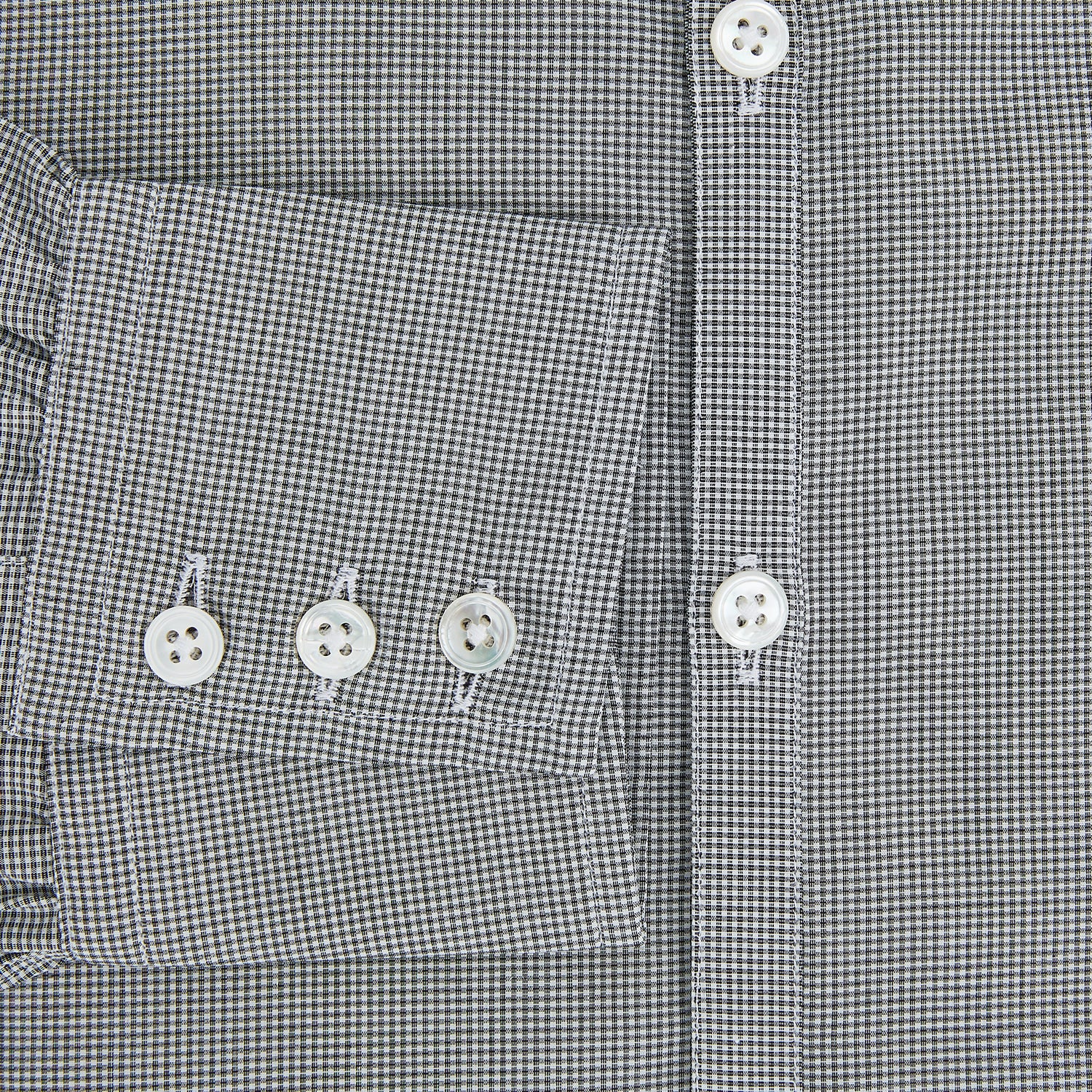 View 4 of product Grey and White Micro Check Westminster Shirt