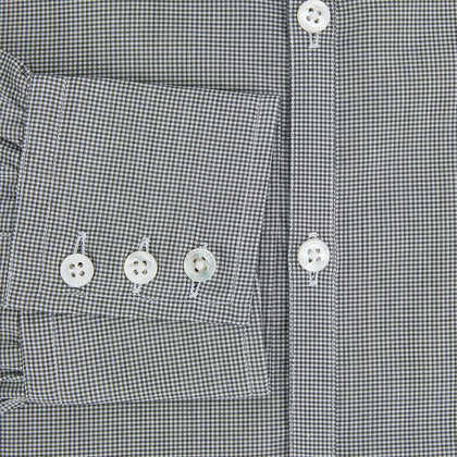 Grey and White Micro Check Westminster Shirt Image 3
