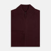 View 4 of product Burgundy Merino High Neck Zipped Cardigan