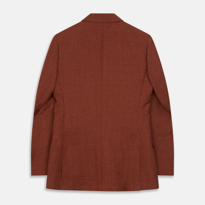 Rust Linen-Wool-Silk Bertie Blazer Image 6