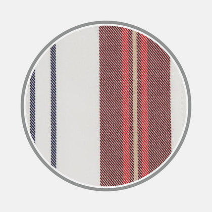 Red, Blue & White Stripe Cotton Fabric