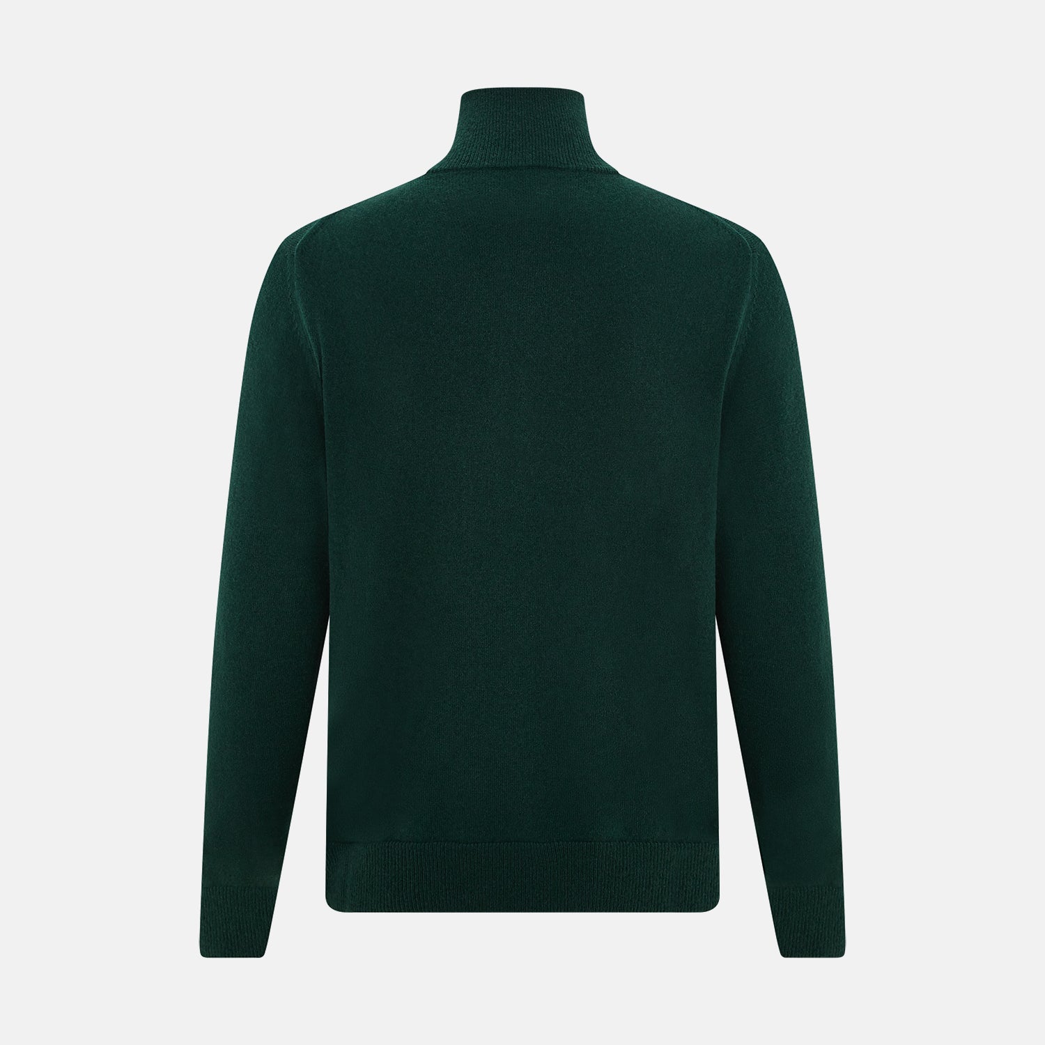 View 3 of product Forest Green Half-Zip Cashmere Jumper