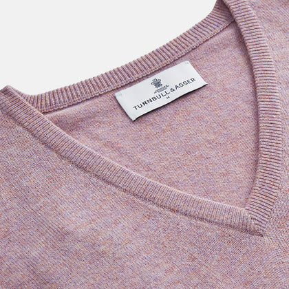 Lilac Heather Ifor Cashmere Slipover Image 1