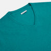 View 2 of product Turquoise Cashmere V-neck Jumper
