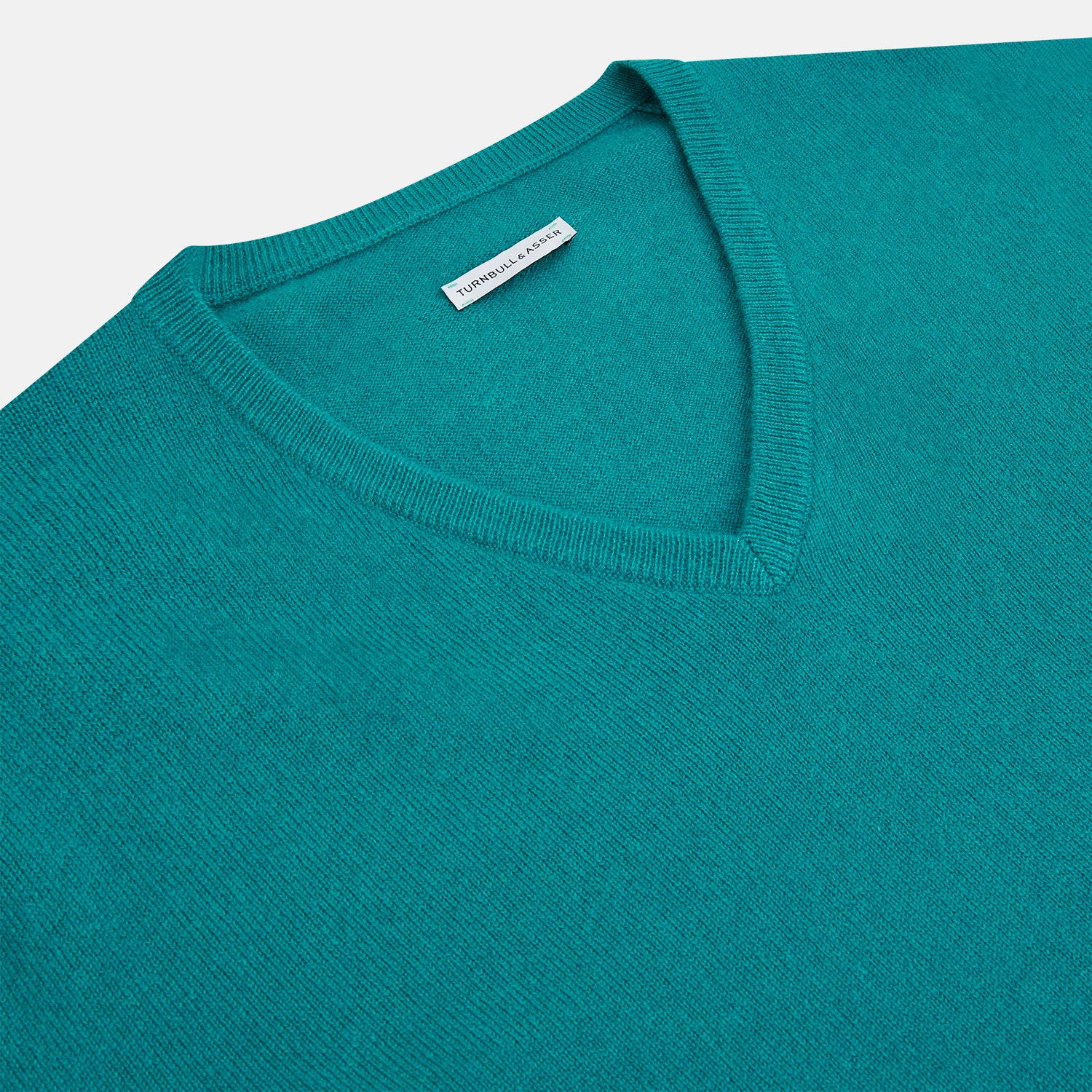 View 2 of product Turquoise Cashmere V-neck Jumper
