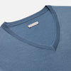 View 2 of product Pale Blue Fine Merino V-Neck Jumper