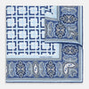 View 1 of product Blue Square-Patterned and Paisley Patterned Silk Pocket Square
