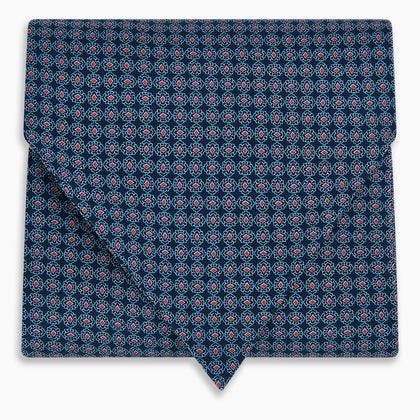 Navy and Red Rosette Cravat Image 4