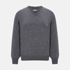 View 1 of product Storm Grey Cashmere V-neck Jumper