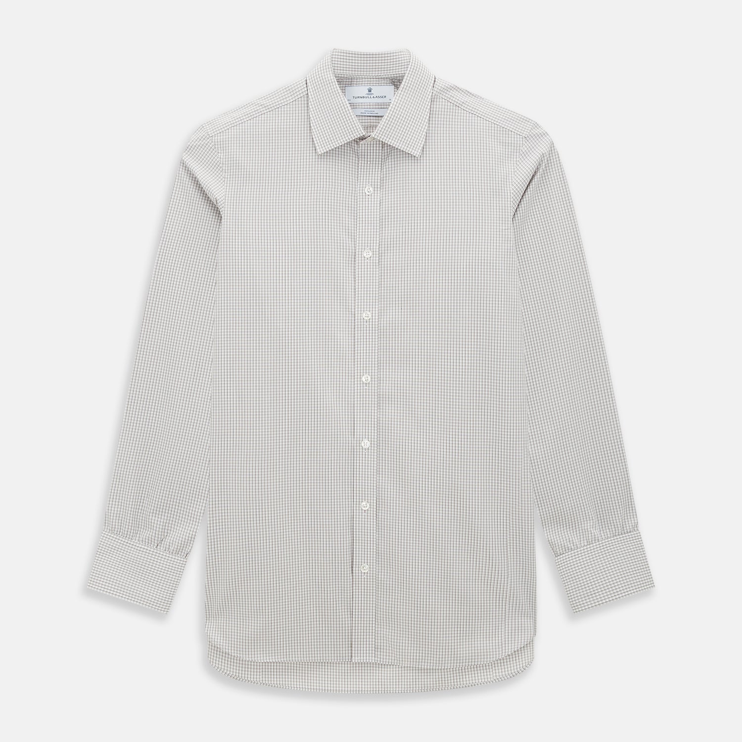 View 1 of product Grey Micro Shadow Check Mayfair Shirt
