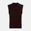 View 3 of product Burgundy Fine Merino V-Neck Vest