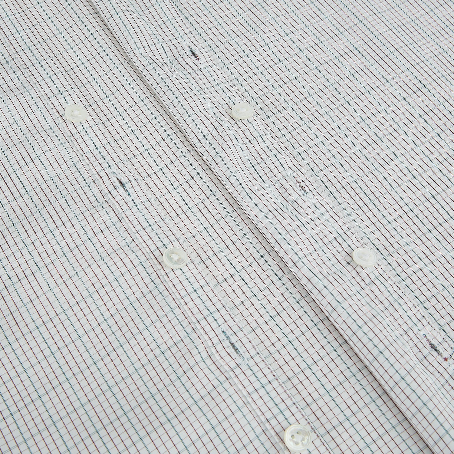 View 7 of product BURGUNDY AND GREEN DOUBLE GRID CHECK WESTMINSTER SHIRT