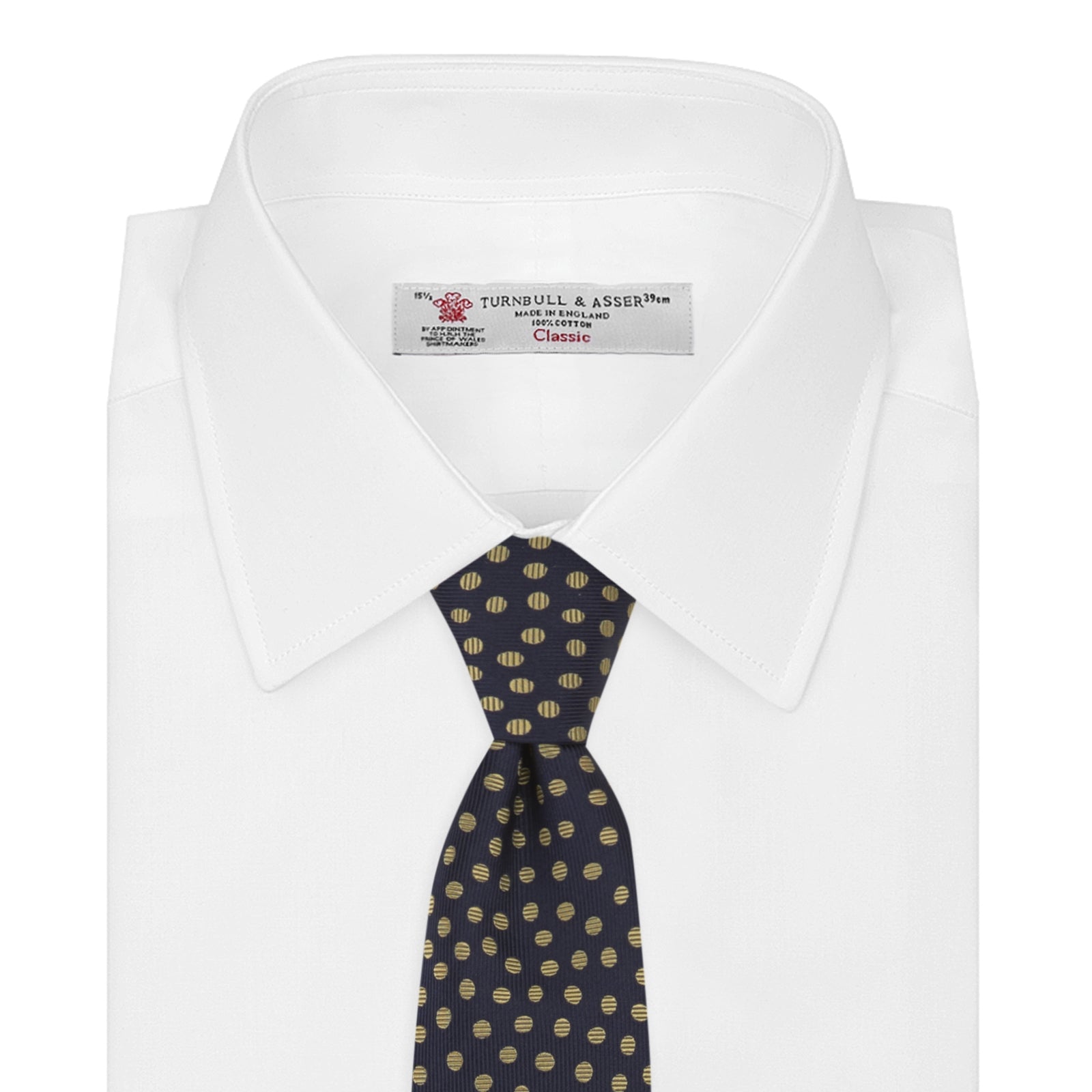View 2 of product Navy and Gold Paint Spot Silk Tie