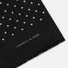 View 2 of product Black and White Spotted Silk Scarf