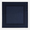 Midnight Blue Dot Silk Pocket Square