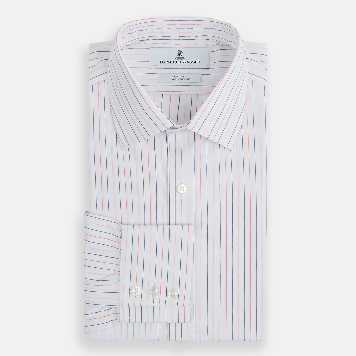 Pink and Blue Wide Pinstripe Mayfair Shirt