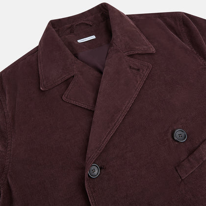 Burgundy Kingston Corduroy Caban Jacket