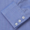 View 3 of product Blue Herringbone Tailored Fit Shirt With Kent Collar