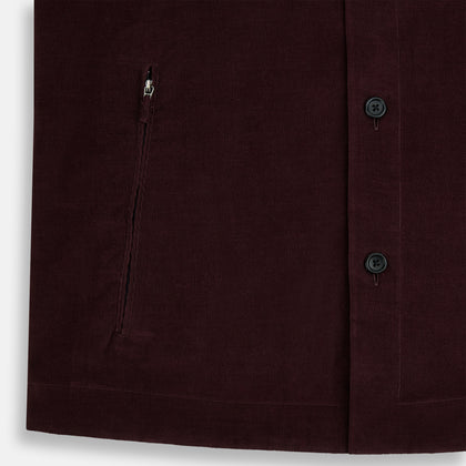Burgundy Corduroy Hampstead Overshirt Image 5