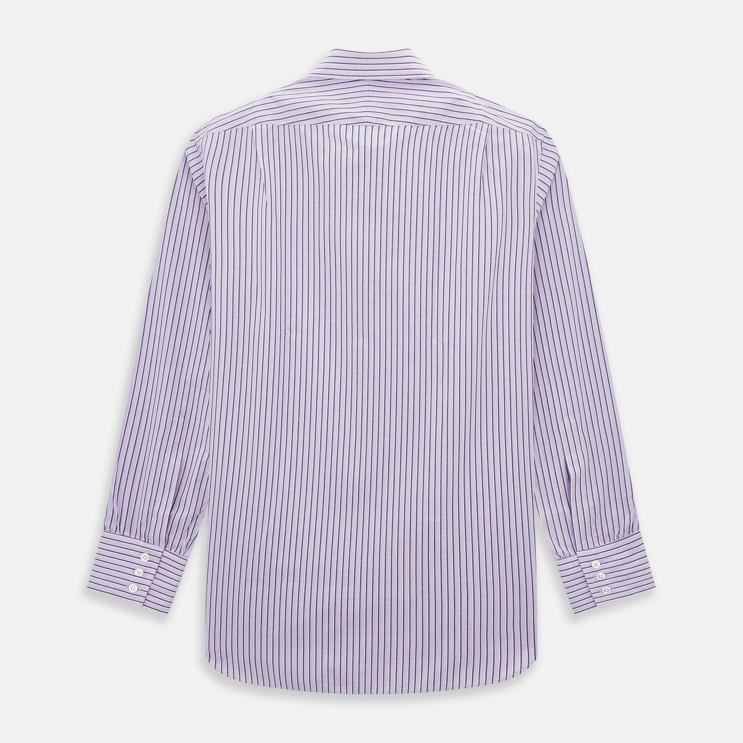 View 3 of product Lilac Ticking Stripe Mayfair Shirt