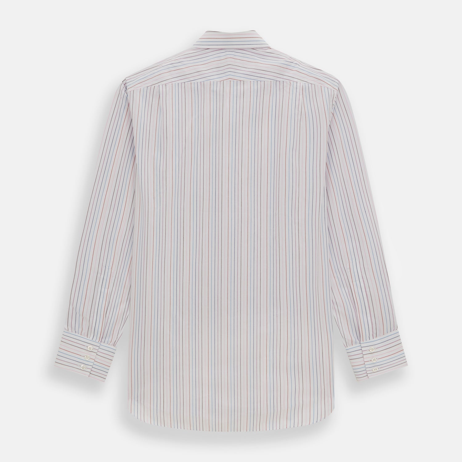 View 3 of product Pink and Blue Multi Double Pinstripe Mayfair Shirt