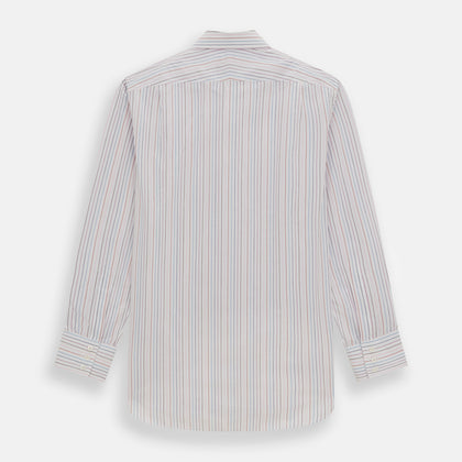 Pink and Blue Multi Double Pinstripe Mayfair Shirt Image 2