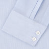 View 4 of product Tailored Fit Blue Fine Bengal Stripe Shirt with Kent Collar and 2-Button Cuffs
