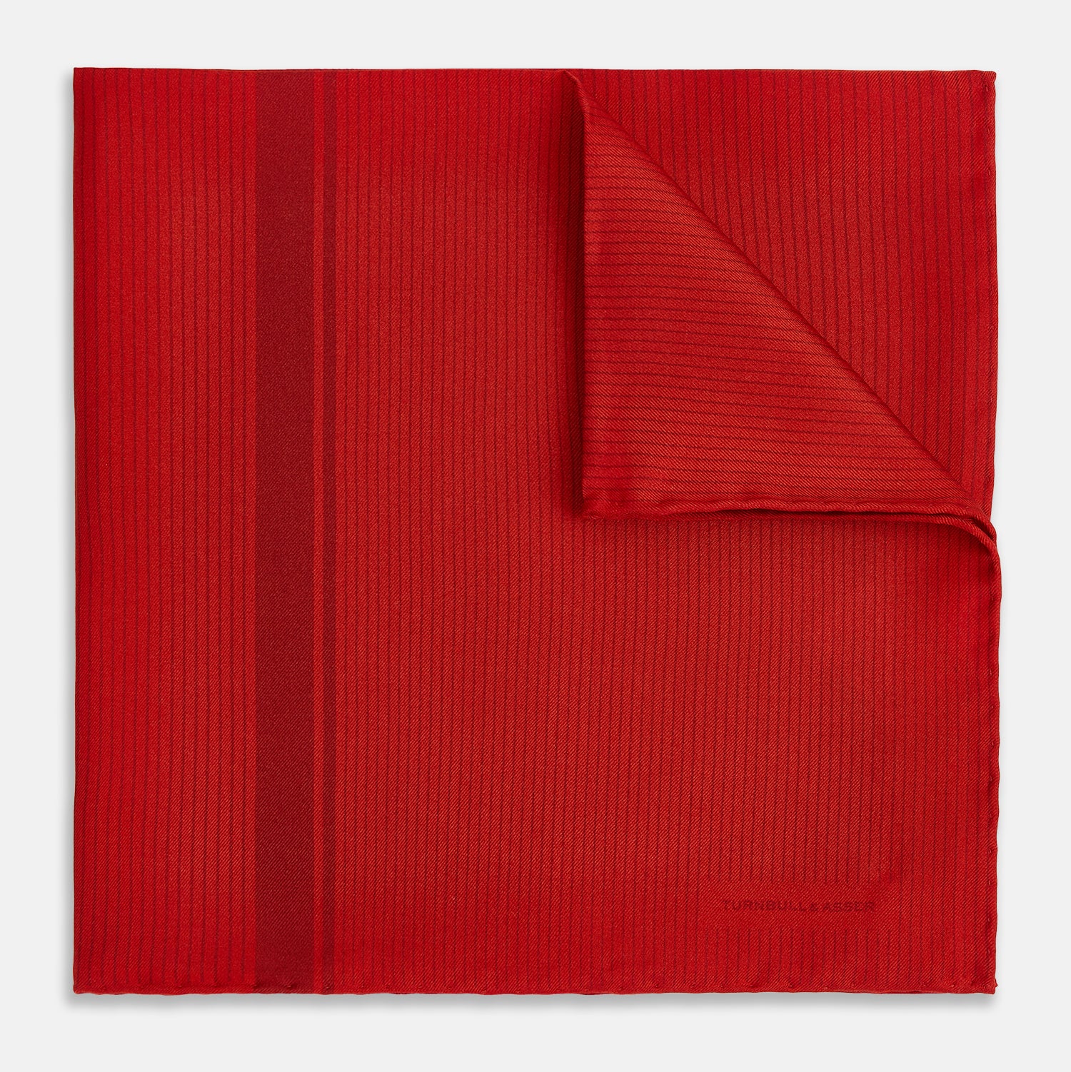 View 1 of product Red and Burgundy Stripe Silk Pocket Square