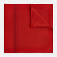 Red and Burgundy Stripe Silk Pocket Square