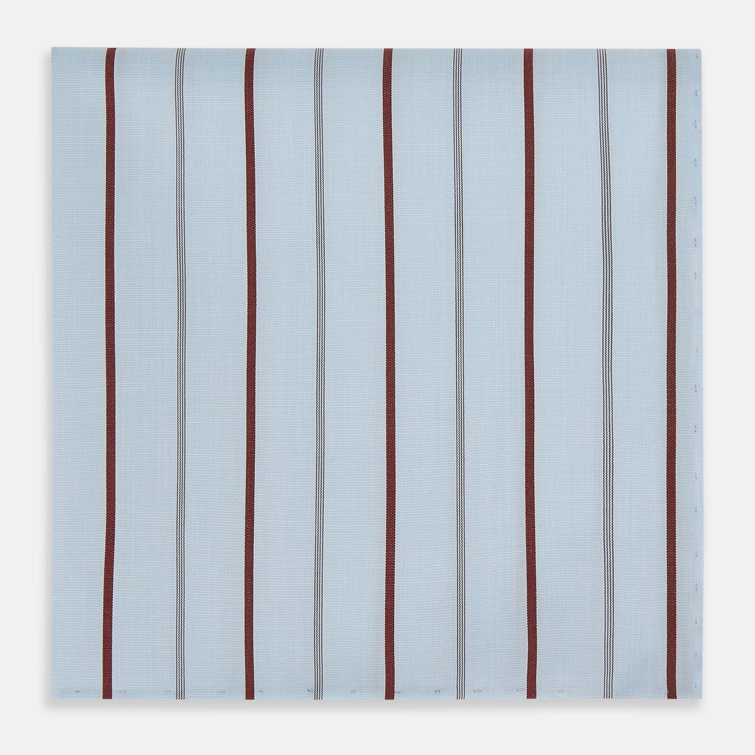 View 1 of product Burgundy Wide Pinstripe Hand-Rolled Handkerchief