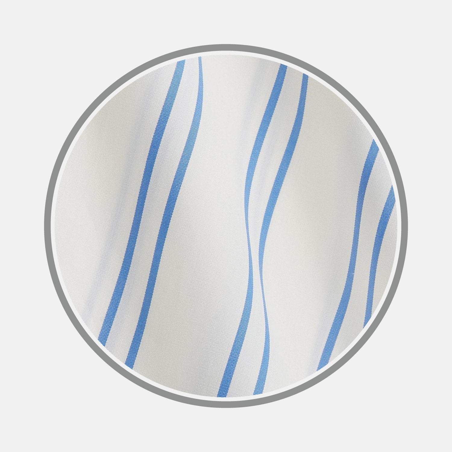 View 1 of product Blue and Off-White Stripe Cotton Fabric