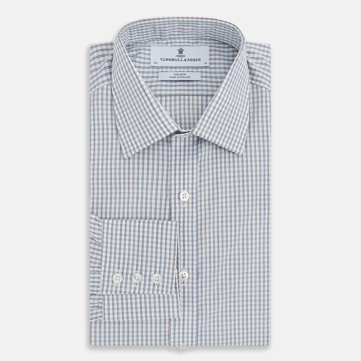 View 5 of product Forest Green with Multi-Hued Graph Check Mayfair Shirt