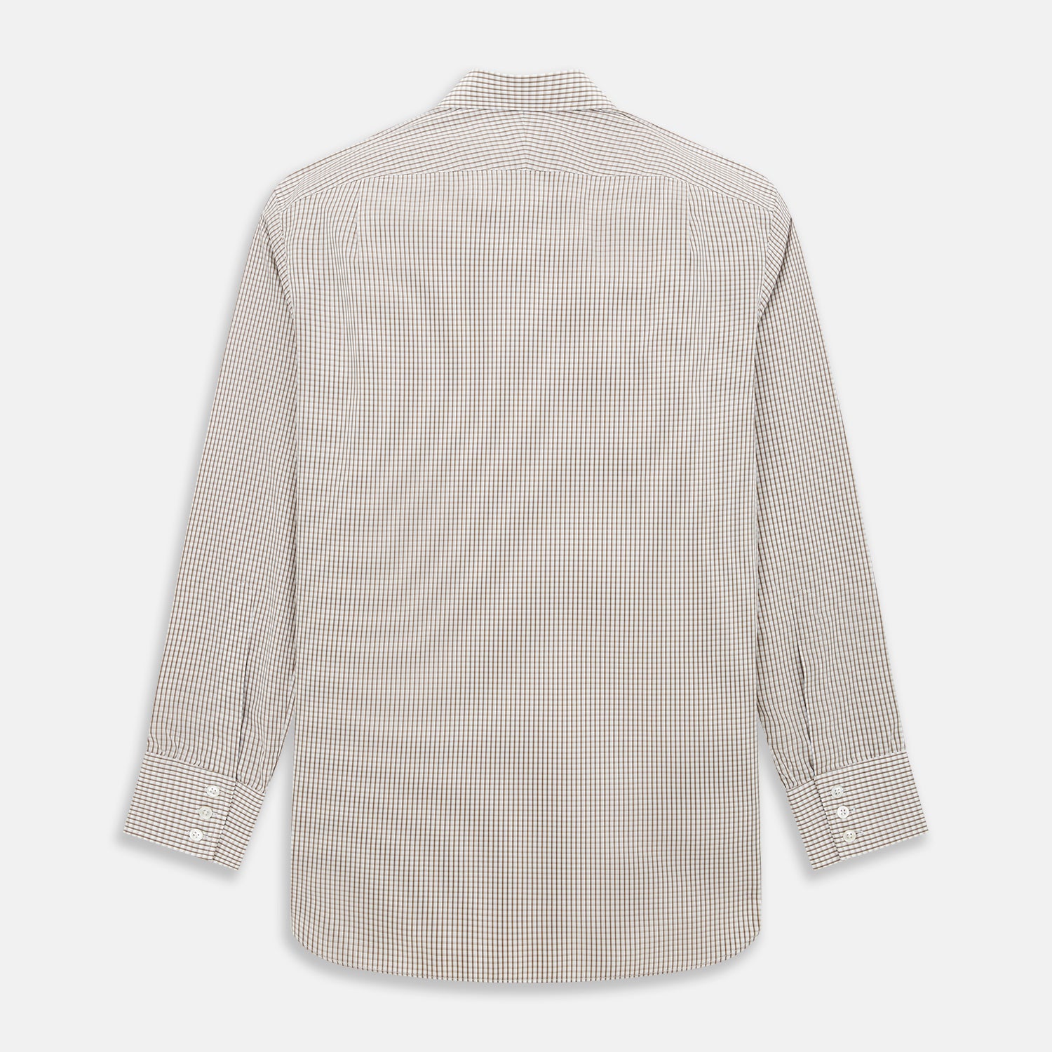 View 3 of product Coffee Micro Shadow Check Mayfair Shirt