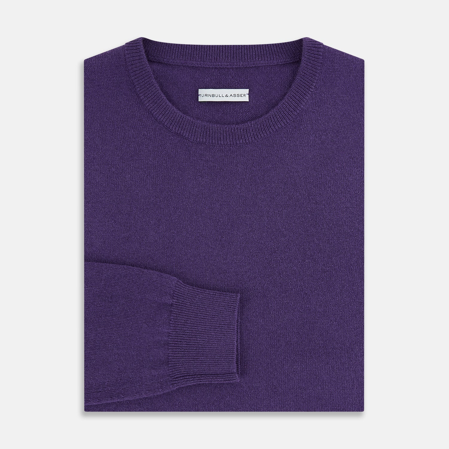 View 7 of product Purple Cashmere Round Neck Jumper