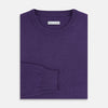 View 4 of product Purple Cashmere Round Neck Jumper