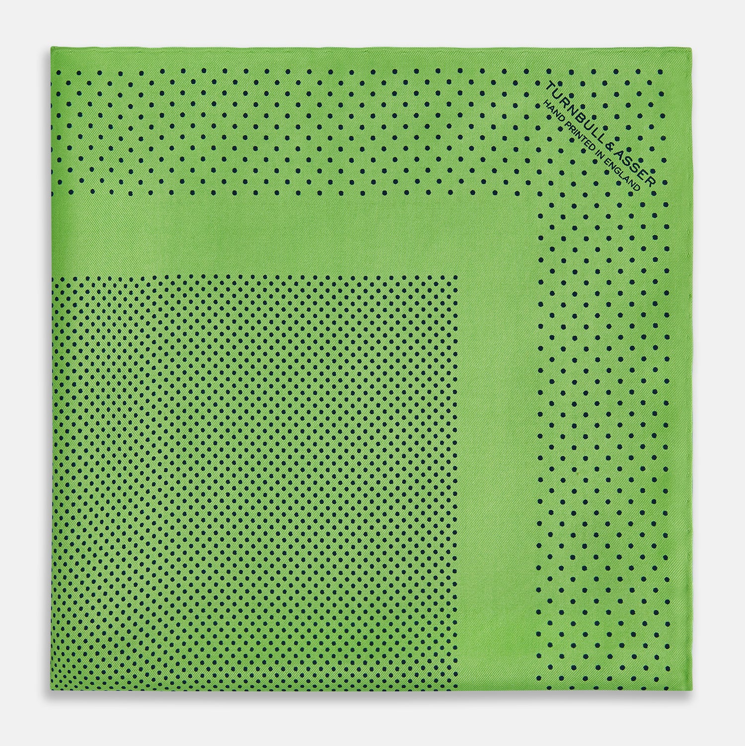 View 1 of product Fern Green Dot Silk Pocket Square